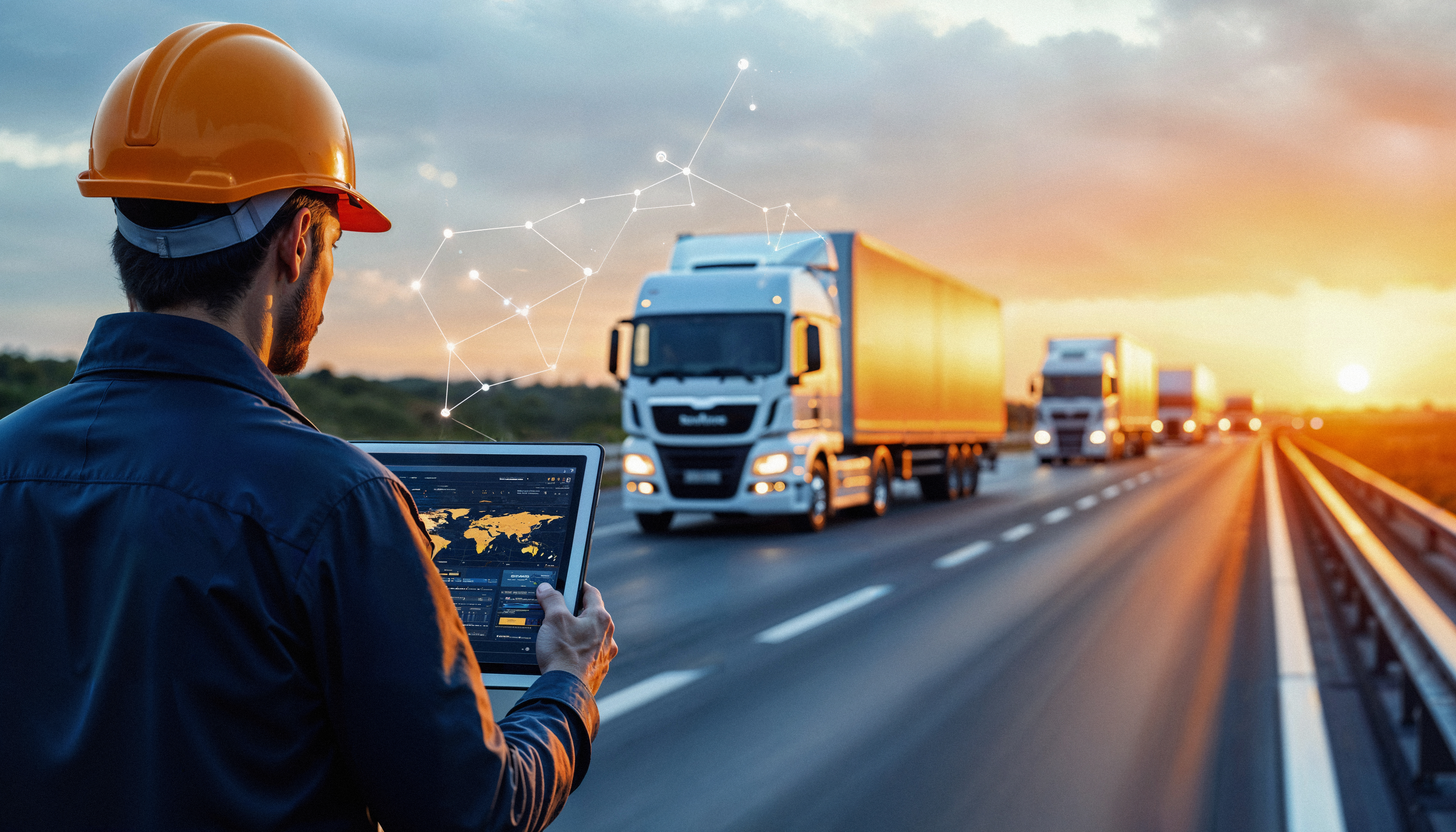 Truck fleet background